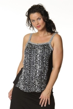Singlet kort voorkant dubbel voile