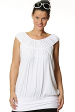Singlet boord zoom rimpels hals