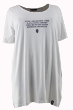 Shirt lang model korte mouw opdruk