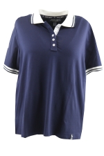 Shirt polo kleur biesje mouw/kraag