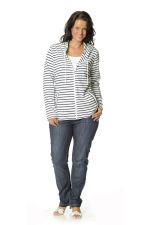 Vest capuchon lm streep tricot