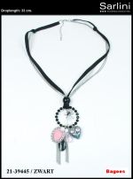 Ketting roze camee hanger