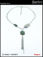 Ketting zilver grote kralen