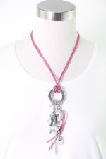 Ketting glitter veter trosje kralen