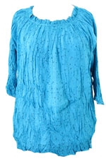 Tuniek elast hals crincle print ster