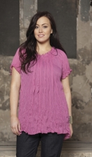 Tuniek voile crincle pofmouwtje