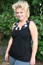 Tuniek mouwl grote knopen hals