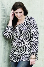 Tuniek 4 kante hals lm print