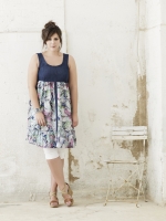 Tuniek bovenstuk jeans onder print