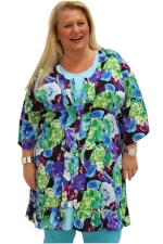 Blouse ruches/ strik ceintuur