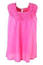 Singlet brede ruche kraag