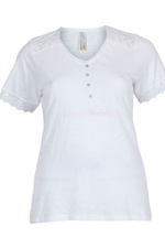 Shirt km kant biesje schouder