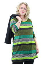 Shirt alijn 3/4 mouw crincle tricot