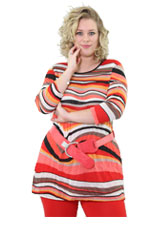 Shirt alijn 3/4 mouw crincle tricot