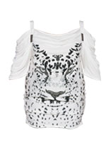 Shirt glitter tijger opdruk