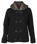 Vest gebreid/ gevoerd bont capu