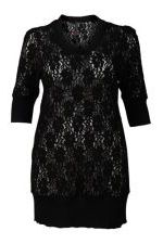 Vest kantlook brede rib manchet