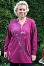 Shirt opdruk v hals/zijnaad rits