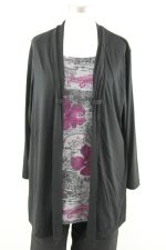 Vest losvallend met vaste print top