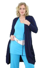 Vest ronde pas met 1 knoop