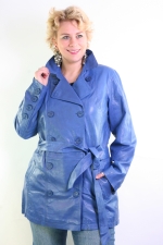 Jas leer trenchcoat voering satijn Eddy's Jackets
