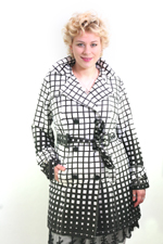 Jas trenchcoat lang ruit degradee Eddy's Jackets