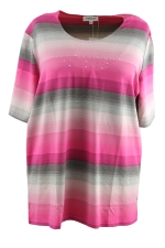 Shirt met meerkleurige streep