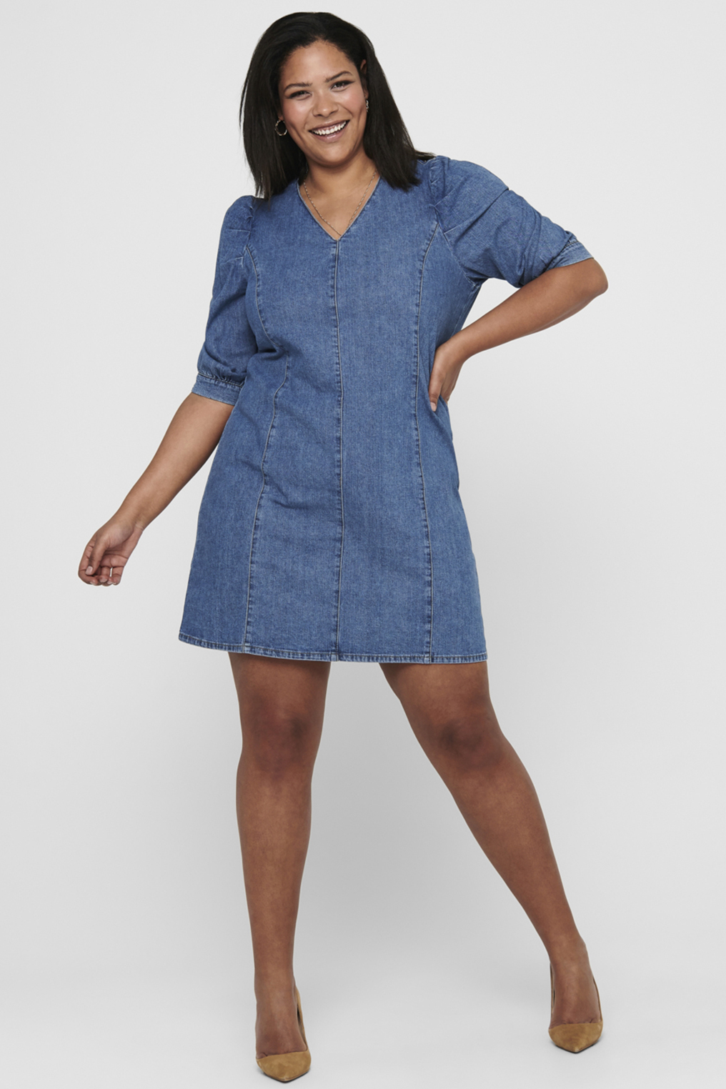 ONLY Carmakoma Carlursa jurk denim ONLY Carmakoma Carlursa jurk denim
