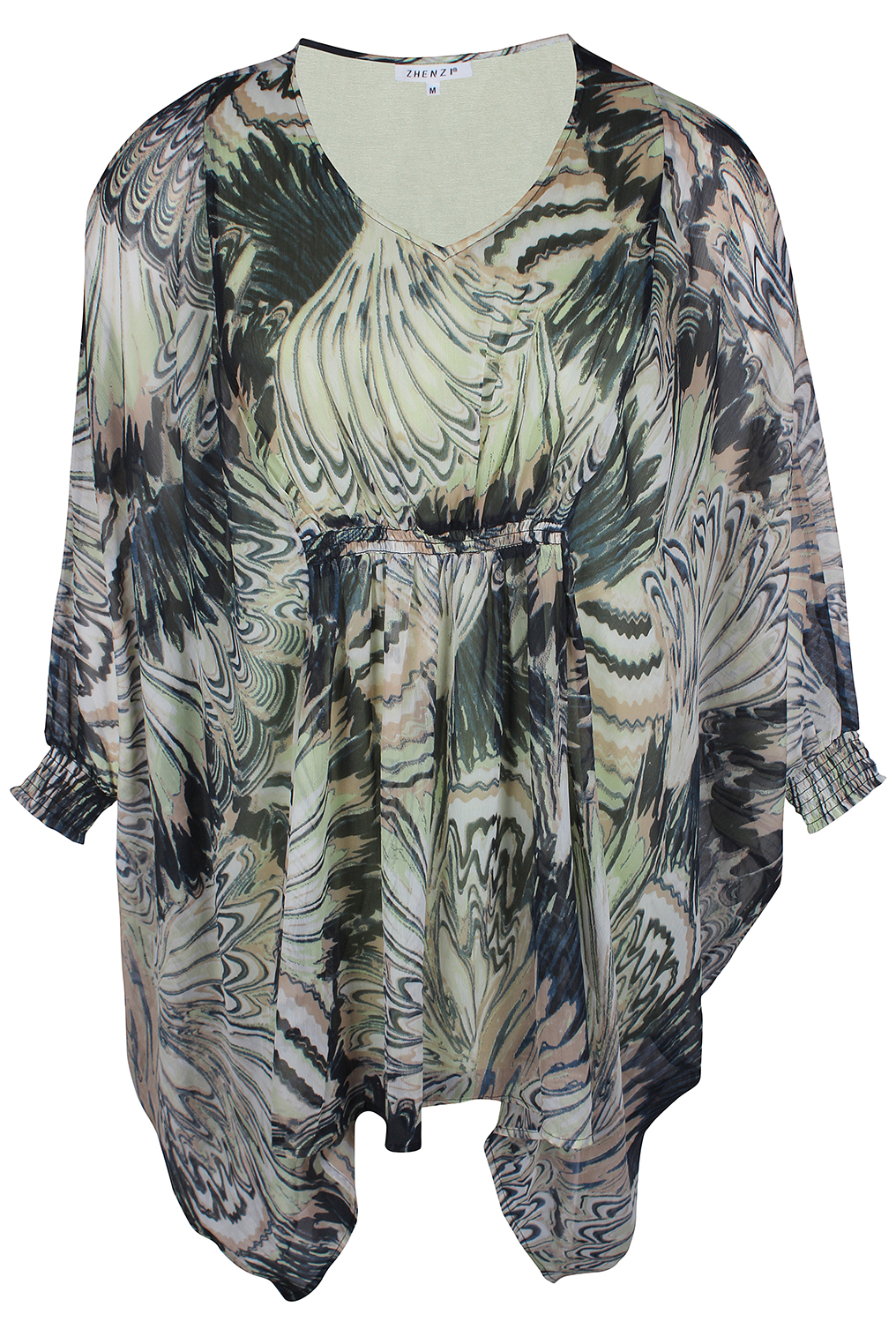 Zhenzi blouse Lens voile kaftan look Zhenzi blouse Lens voile kaftan look