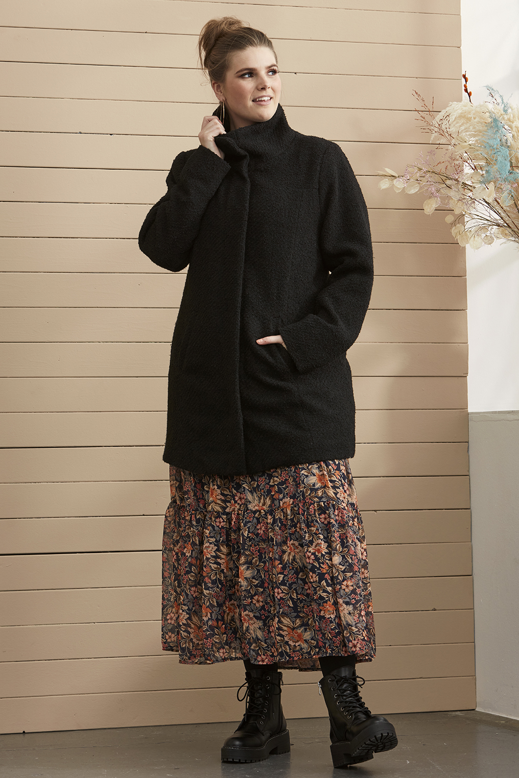 Zhenzi jas ABRIL wollook gevoerd Zhenzi jas ABRIL wollook gevoerd
