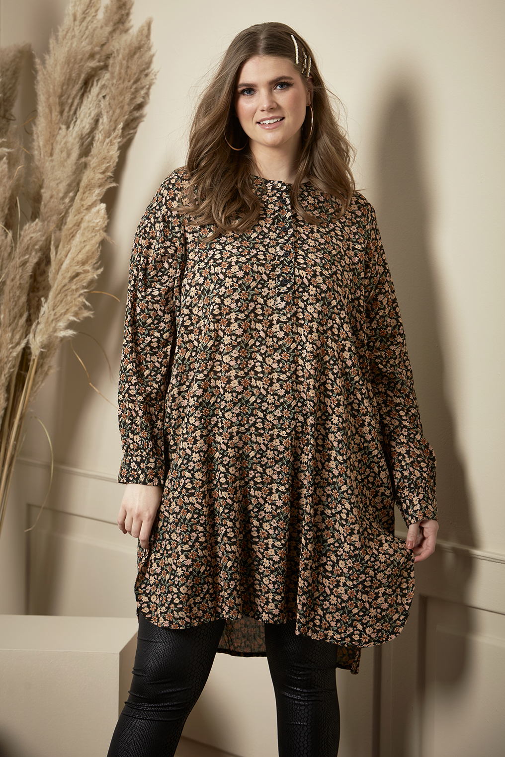 Tuniek Oleta 3/4 Zhenzi bloem print Tuniek Oleta 3/4 Zhenzi bloem print