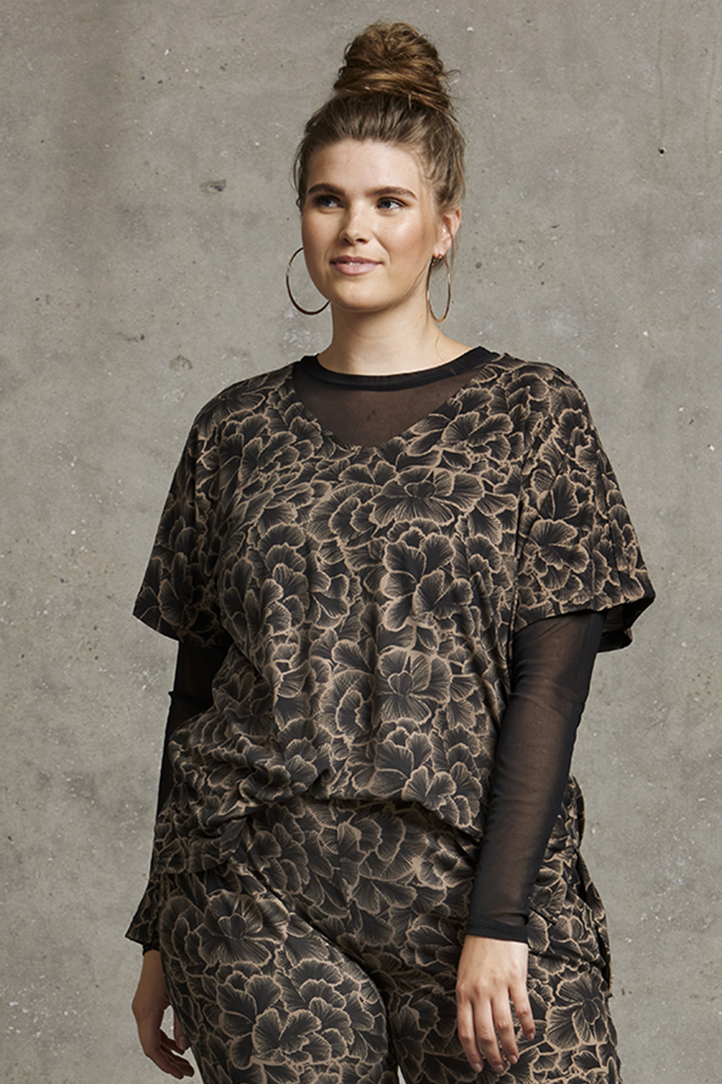 Zhenzi shirt SKIN doorschijnend Zhenzi shirt SKIN doorschijnend