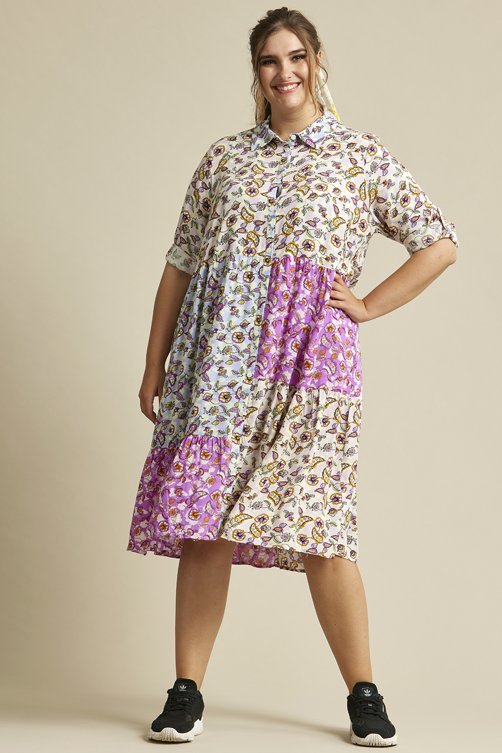 Zhenzi jurk MIXIE patchwork Zhenzi jurk MIXIE patchwork