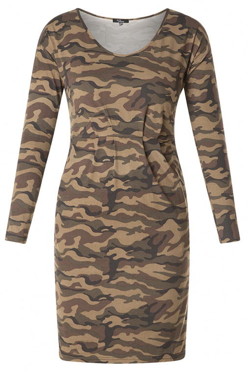 Jurk army print BY BELLA 105CM Jurk army print BY BELLA 105CM