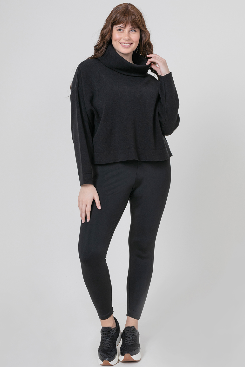 Mat fashion trui met col kort Mat fashion trui met col kort