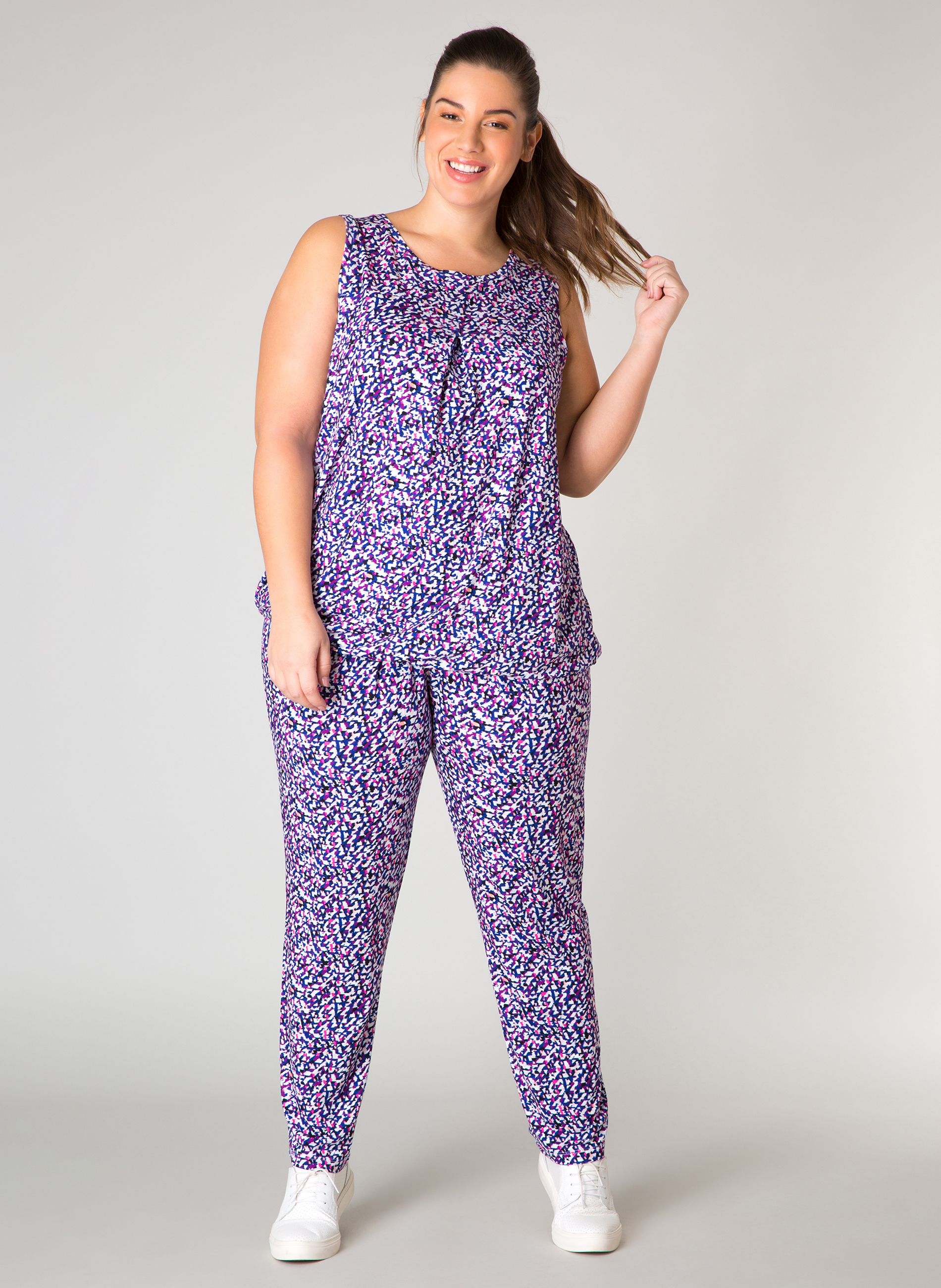 Broek Yesta Yoel tricot print 30INCH Broek Yesta Yoel tricot print 30INCH