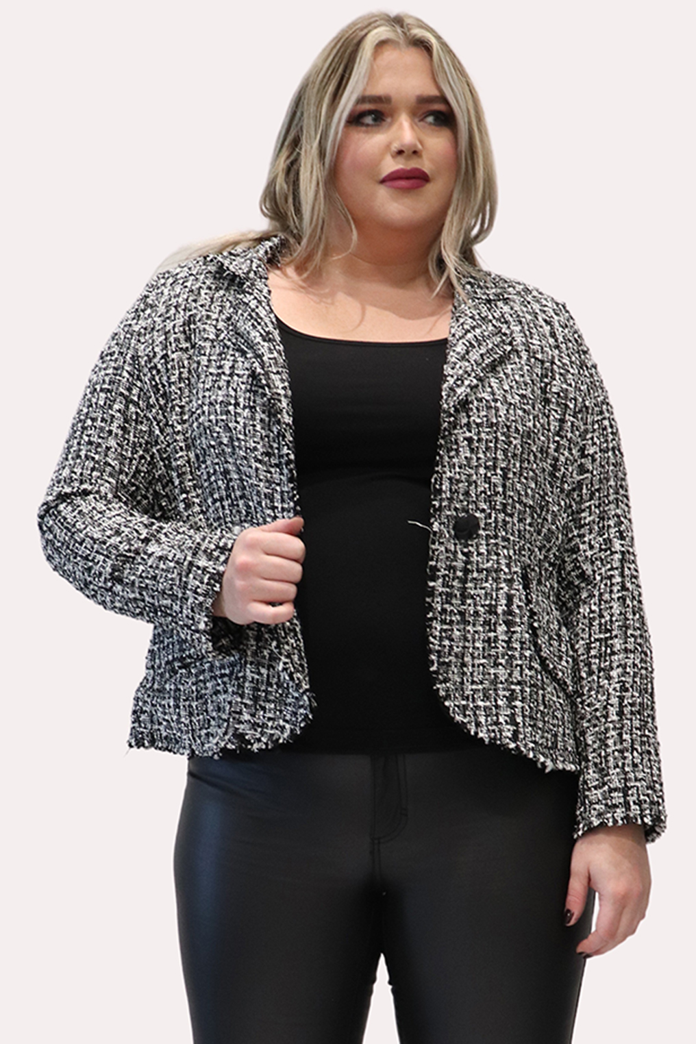 Blazer Ophilia Chanel glitter garen Blazer Ophilia Chanel glitter garen