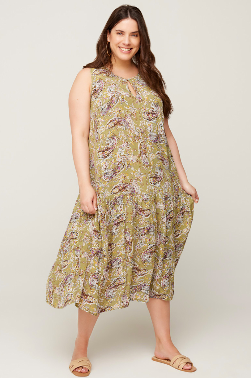 Jurk KAILA Zizzi pailey print lang Jurk KAILA Zizzi pailey print lang
