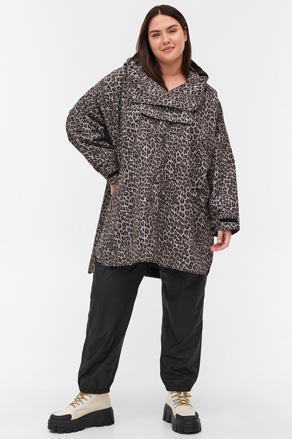 Zizzi poncho MRAINY animal print Zizzi poncho MRAINY animal print