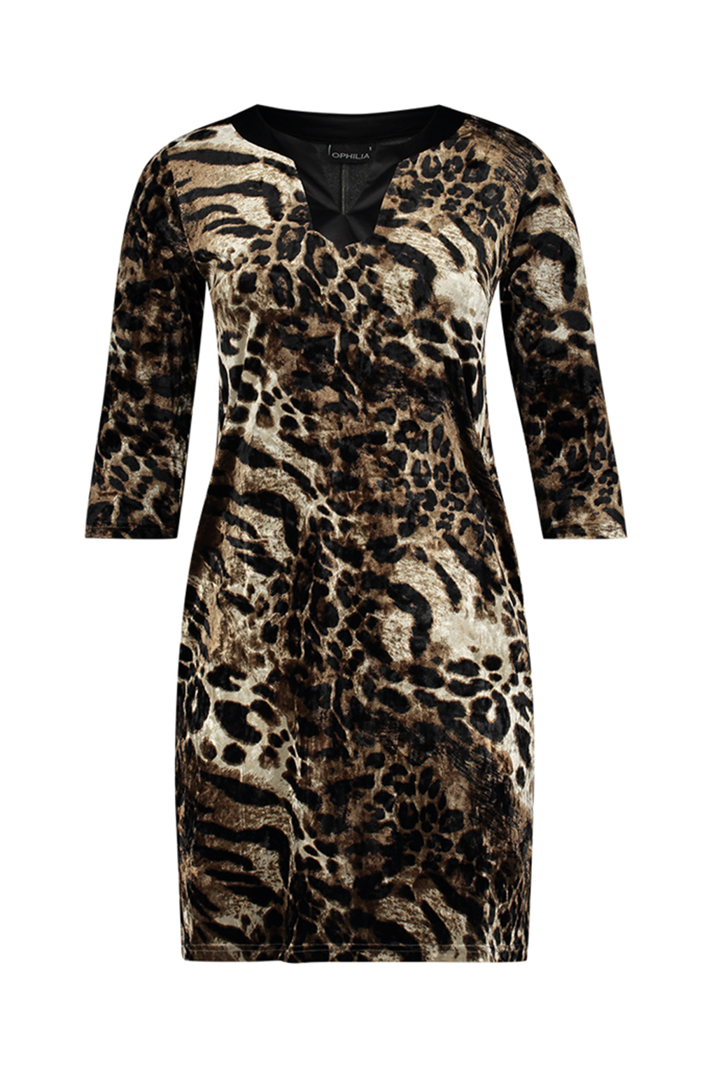 Jurk Ophilia Mariska animal velvet Jurk Ophilia Mariska animal velvet