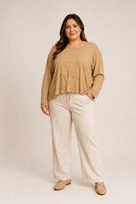Tuniek Grace 3/4 mouw zijpunt hokjes