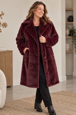 Etage fake fur jas grote rever