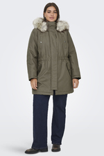 ONLY eco parka jas met bontkraag