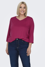 ONLY shirt LINNE V hals elastiek zoo