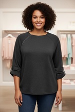 ONLY shirt MALBA oprolmouw