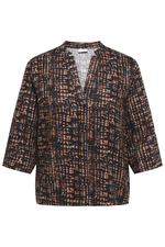 ONLY eco bruin print shirt v-hals