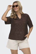 ONLY shirt korte mouw vsplit-hals