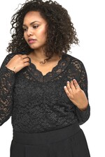 Only Eco shirt lace V hals kant