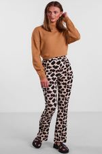 Pieces broek PCNALA flared leo print