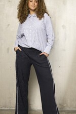 ZHENZI streep sweaterbroek met bies